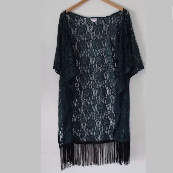 LuLaRoe Sweaters - LuLaRoeMonroe Kimono Cardigan Size Small Green